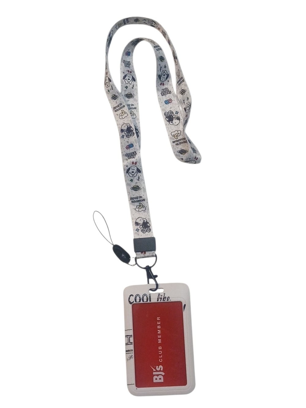 Peanuts -Last One NWT, Joe Cool & Woodstock  Lanyard, Adjustable Strap, See Thru - Picture 6 of 9